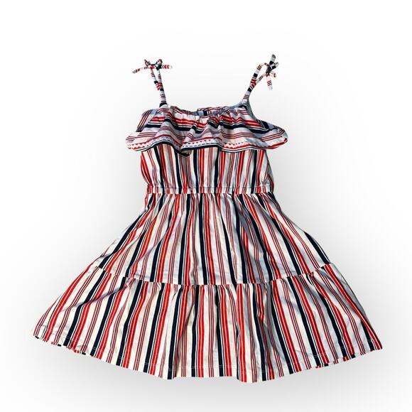 Janie and Jack Americana girls New Nautical sundress, Red, Blue, White- 6 - Picture 4 of 9